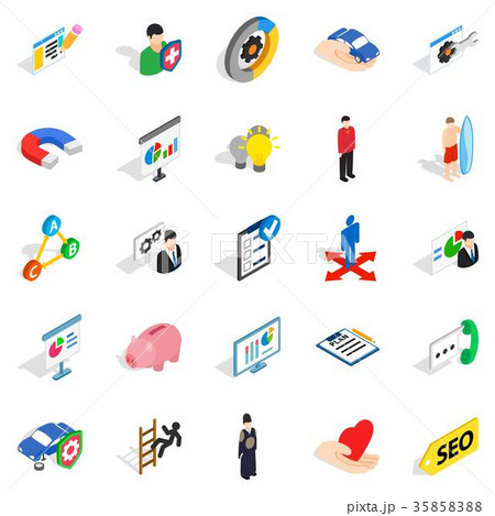 New workforce icons set, isometric style 35858388