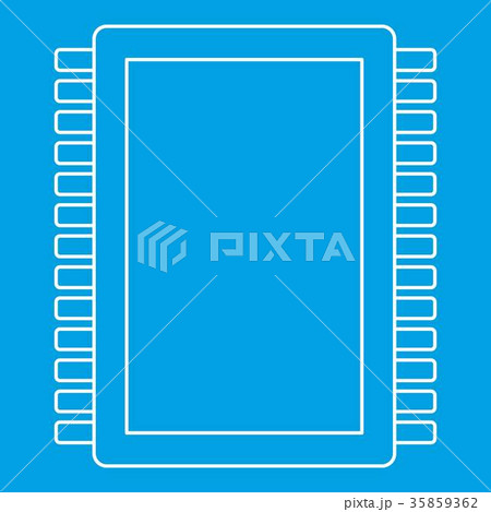 Computer electronic circuit board icon outline Computer electronic circuit board icon outline 35859362