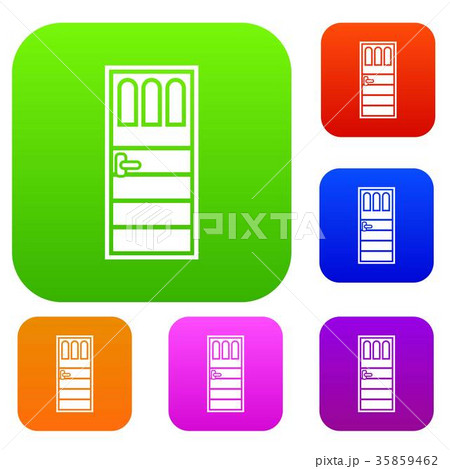 Wooden door with three glasses set collection Wooden door with three glasses set collection 35859462