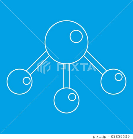 Chemical and physical molecules icon outline 35859539