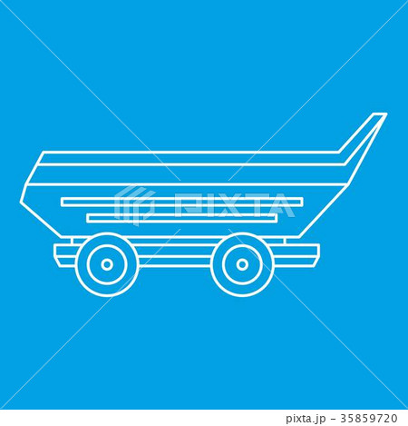 Car trailer icon outline Car trailer icon outline 35859720