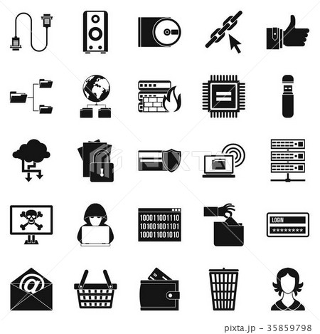 Web project icons set, simple style Web project icons set, simple style 35859798