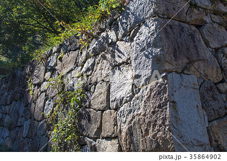 月山 富田城 大手石垣 月山 富田城 大手石垣 35864902
