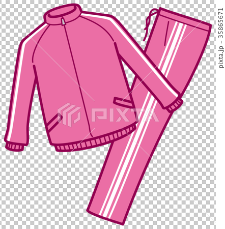 女性用ジャージ上下のイメージイラスト 女性用ジャージ上下のイメージイラスト 35865671