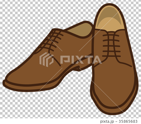棕色皮鞋的圖像插圖 35865683