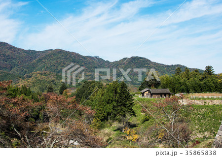 月山　富田城風景　 35865838