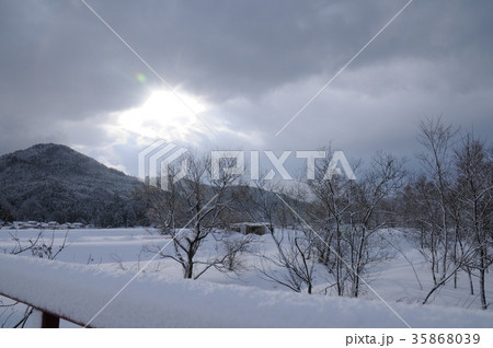 山形県庄内町の冬景色 35868039