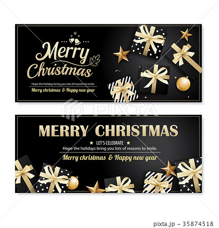 Invitation merry christmas party poster and card 35874518