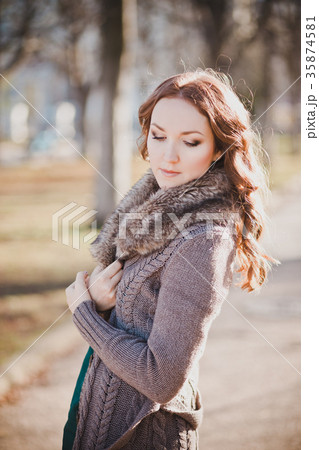 Mysterious adorable young brunette lady Mysterious adorable young brunette lady 35874581