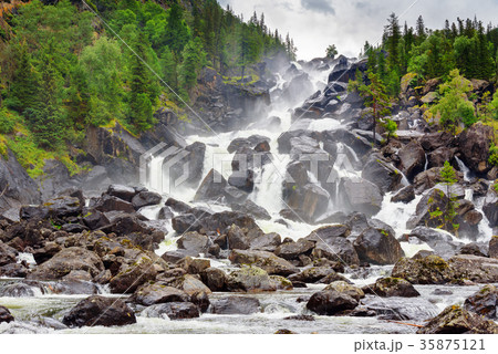 Waterfall Uchar. Altai Republic. Russia 35875121