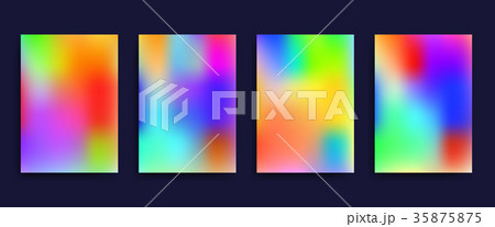 Cover templates with colorful holographic effect 35875875