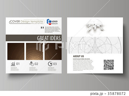 Business templates for square design brochure 35878072
