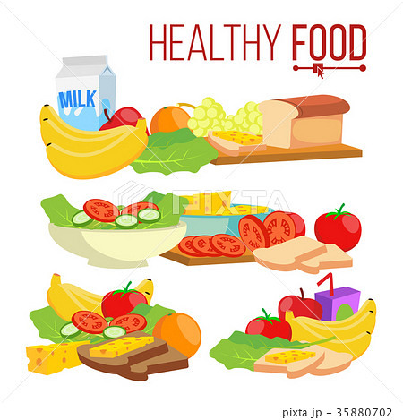 Healthy Food Vector. Help Health-Care. Healthy 35880702