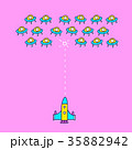 Space ship invaders shooting game. 35882942