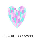Beautiful pastel paint heart shape. 35882944