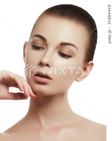 Beauty girl. Makeup, cosmetics. Skin and body care Beauty girl. Makeup, cosmetics. Skin and body care 35884449