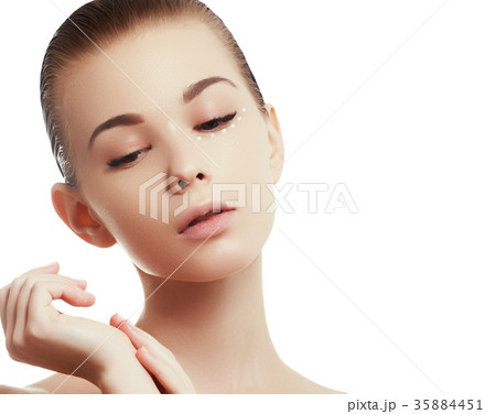 Beauty girl. Makeup, cosmetics. Skin and body care 35884451