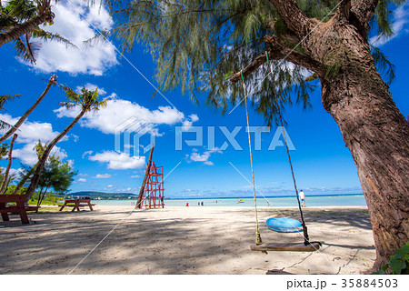 グアム ビーチ オーシャンジェットクラブの写真素材