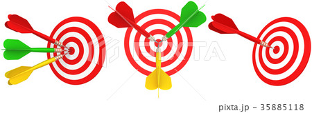Set darts isolated on white background. 3d 35885118