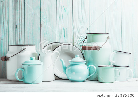 Enamelware still life 35885900