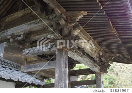 信州　東筑摩郡麻績村の文化財　法善寺山門　江戸後期の建立　村文化財指定 35885997