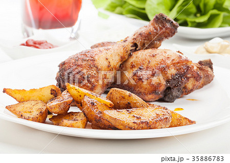 Chicken Drumsticks. Selective focus 35886783