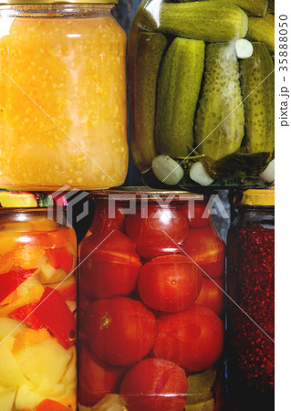 Variety of pickled vegetables 35888050