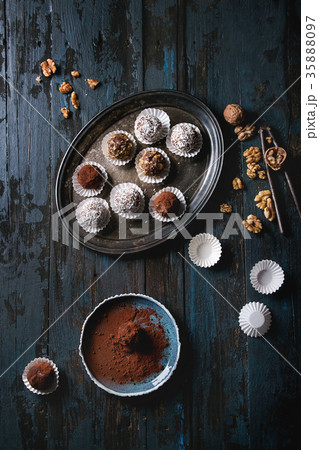 Handmade chocolate truffles 35888097
