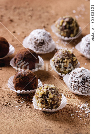 Handmade chocolate truffles Handmade chocolate truffles 35888101