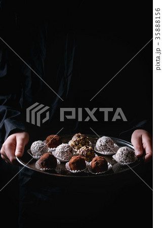 Handmade chocolate truffles Handmade chocolate truffles 35888156