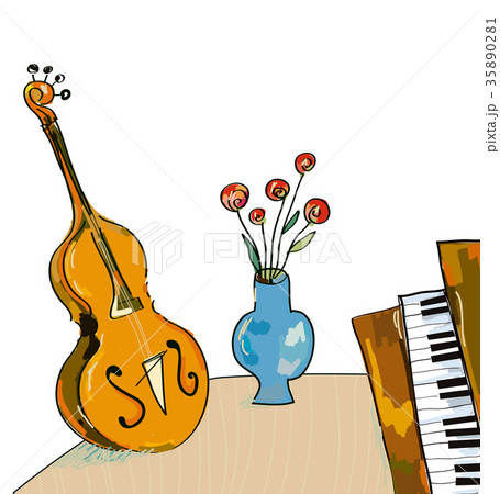 Music bacgkround with cello and piano 35890281