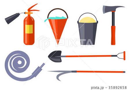 Fire Protection Equipment Collection on White 35892658