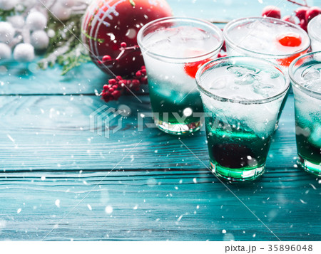Christmas holiday party background with drinks 35896048
