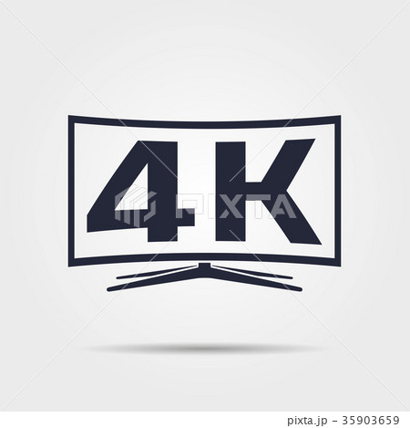 Vector 4k Tv Iconのイラスト素材