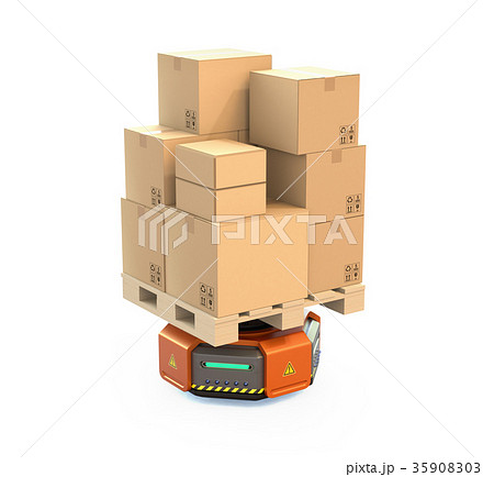 荷物を運搬する自動運搬ロボットのイメージ 35908303