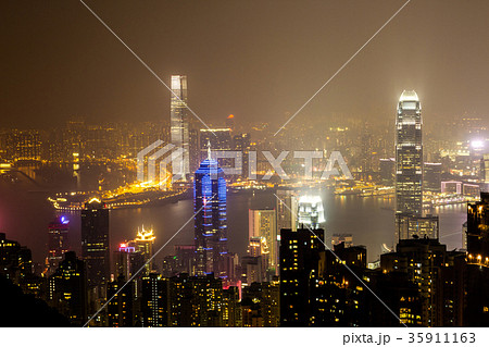 Hong Kong skyline at night 35911163