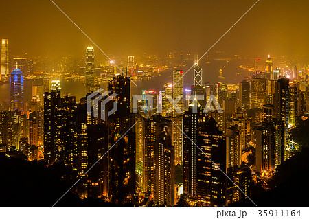 Hong Kong skyline at night 35911164