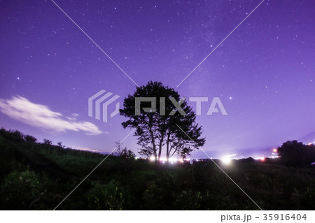 鼻高丘展望台からの星空 35916404