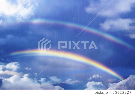 Classic Rainbow. A rainbow across the sky. Classic Rainbow. A rainbow across the sky. 35918227