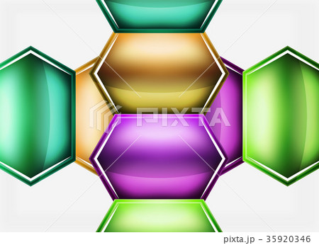 Glossy glass shapes abstract background Glossy glass shapes abstract background 35920346