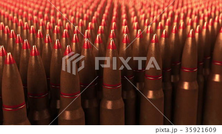 Big supply of shells or cartridges, 3D rendering 35921609