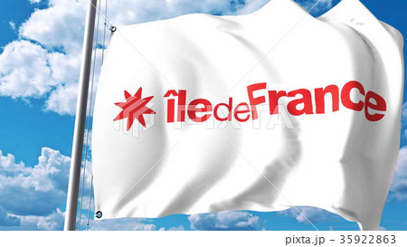 Waving flag of Ile-de-France, a region of France Waving flag of Ile-de-France, a region of France 35922863
