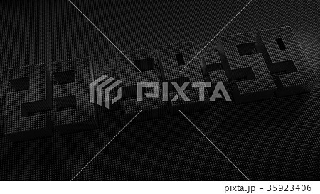 Pin art clock displaying 23:59:59. 3D rendering Pin art clock displaying 23:59:59. 3D rendering 35923406