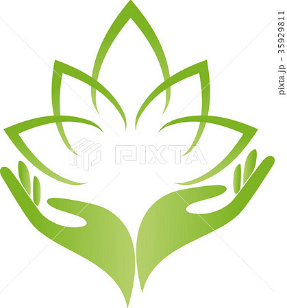 Two hands and leaves, wellness, naturopath, logo Two hands and leaves, wellness, naturopath, logo 35929811