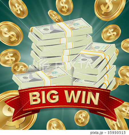 Big Winner Poster Vector. You Win. Falling Big Winner Poster Vector. You Win. Falling 35930515