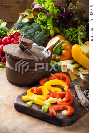 Fresh raw vegetables for soup Fresh raw vegetables for soup 35932019