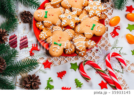Christmas gingerbread cookies homemade 35933145