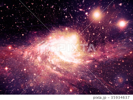 Stars, dust and gas nebula in a far galaxy Stars, dust and gas nebula in a far galaxy 35934637