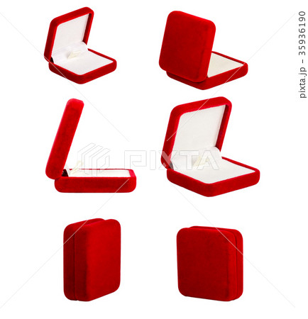 Red jewelry box isolated Red jewelry box isolated 35936190