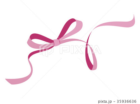 Pink ribbon bow isolated on white background. Pink ribbon bow isolated on white background. 35936636